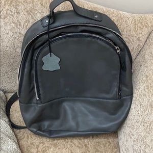 Margot dark grey leather backpack